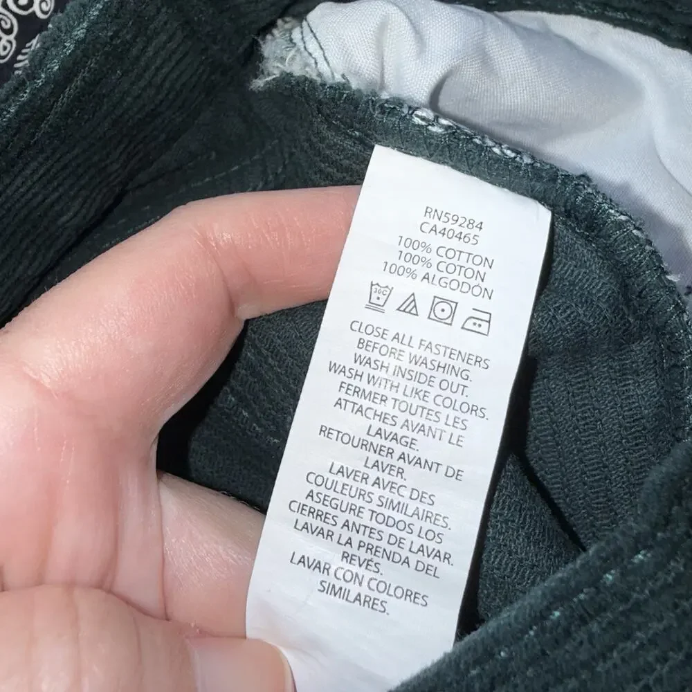 Children’s Place Boy’s Dark Green Corduroy Pants Size 7 NWT